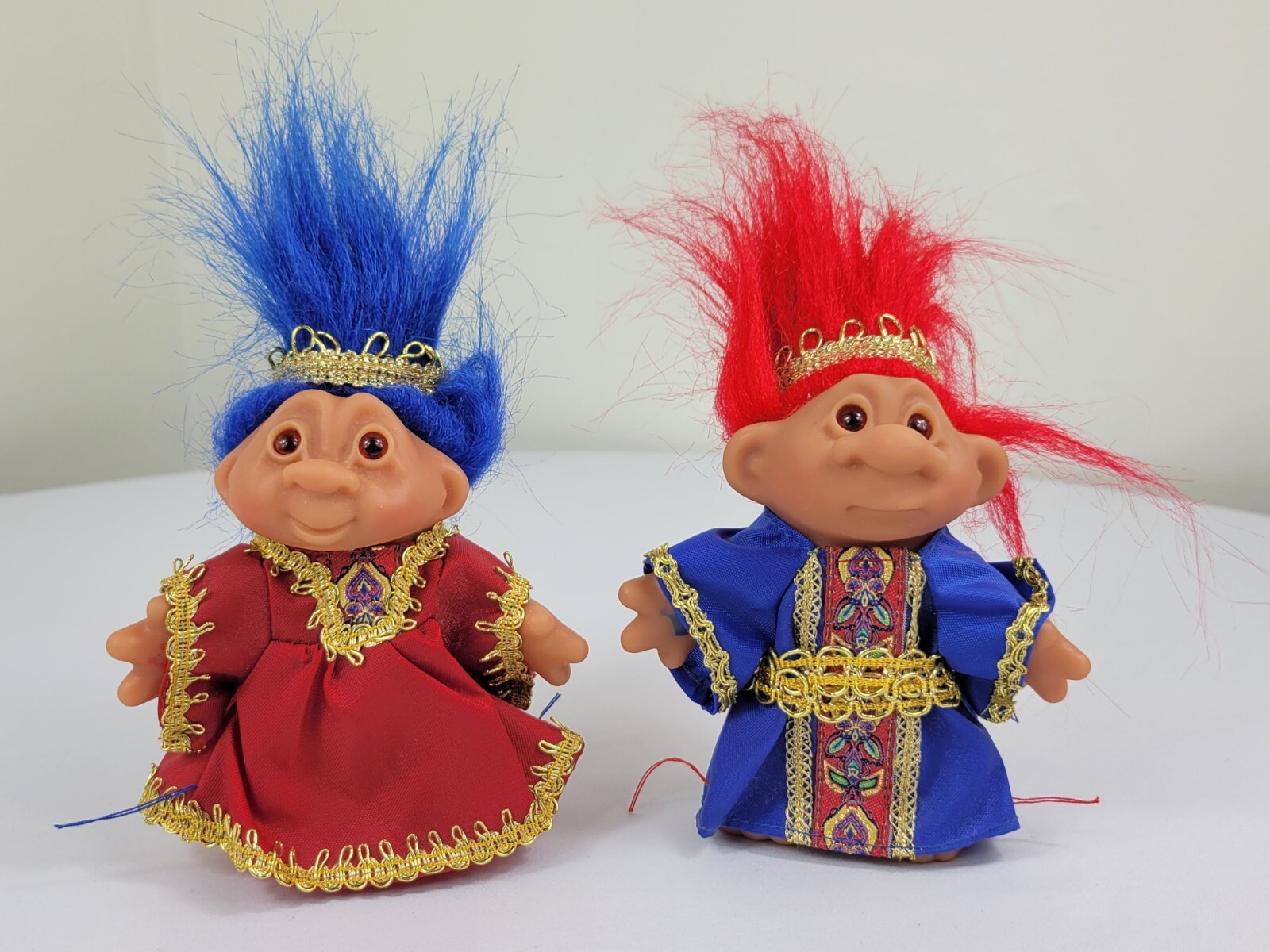 Trolls Dolls King Azul and Queen Ruby 2001 Playmates Toys Totall