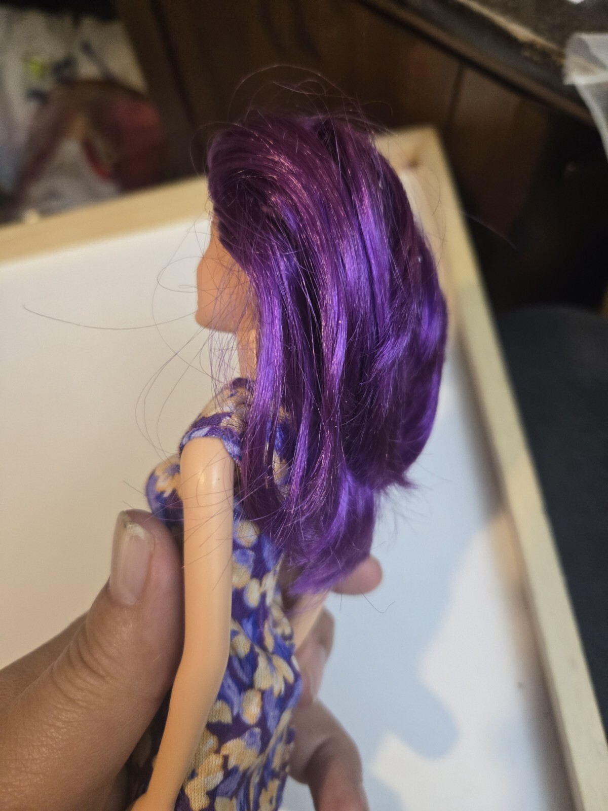 Barbie Fashionistas Doll Purple Hair Mattel Redress Restyle Ooak C203