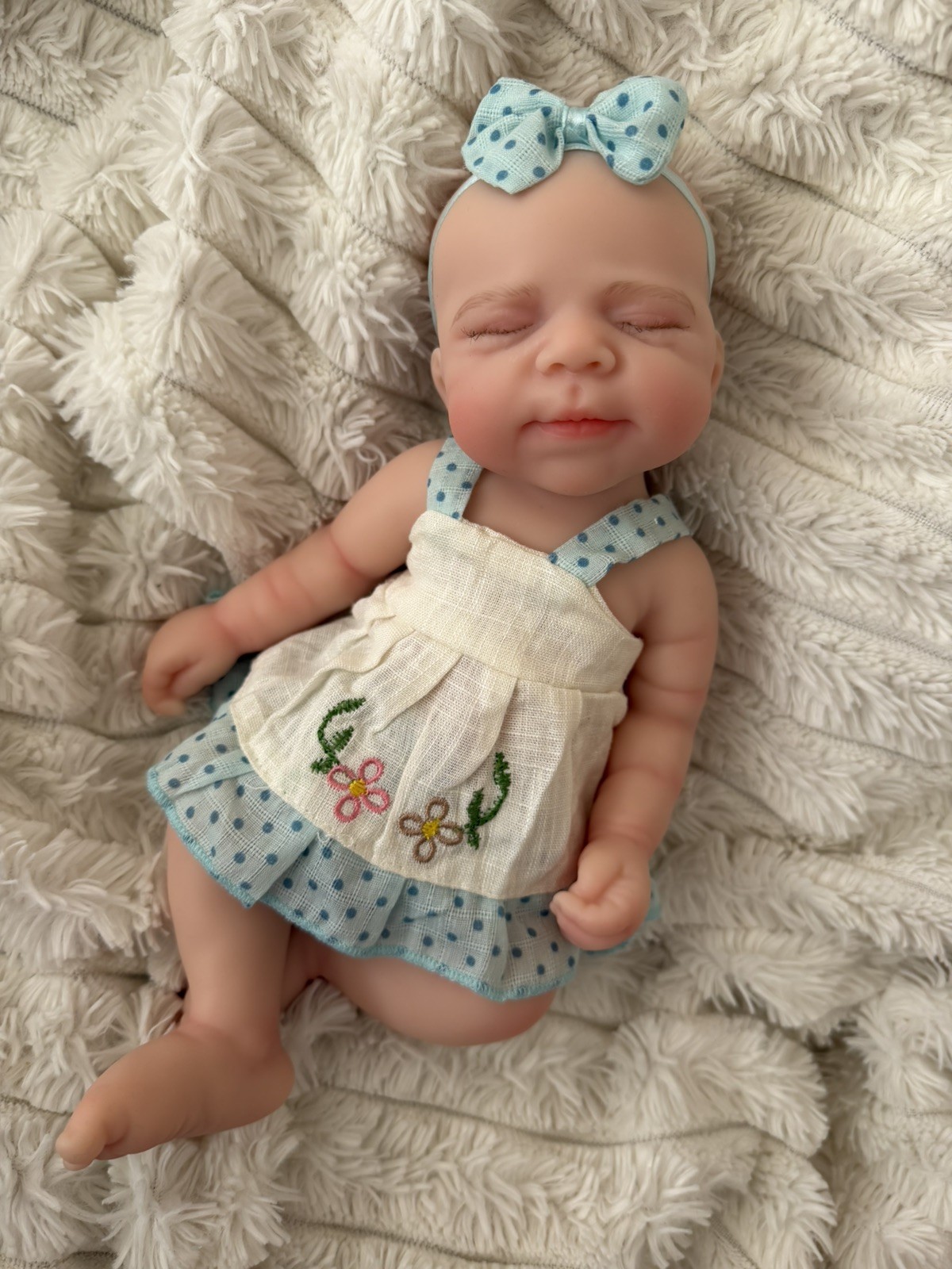 Reborn Preemie Asleep Full Silicone Baby Girl Doll Squishy Flexi Floppy NEW