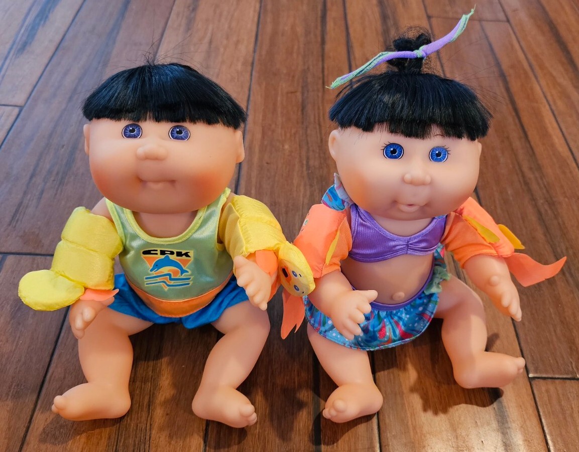 Cabbage Patch Kids Fun Bubble Baby Mattel 1995 Boy And Girl