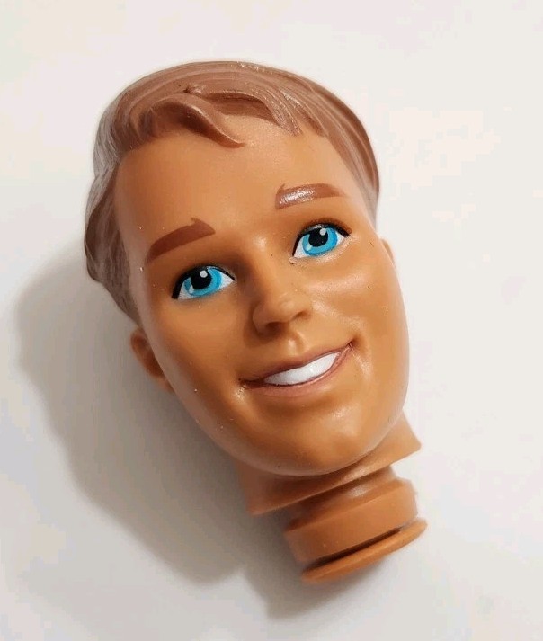 BARBIE KEN HEAD ONLY STARS N STRIPES 1992 LIGHT BROWN FOR REPLACEMENT OOAK DOLL