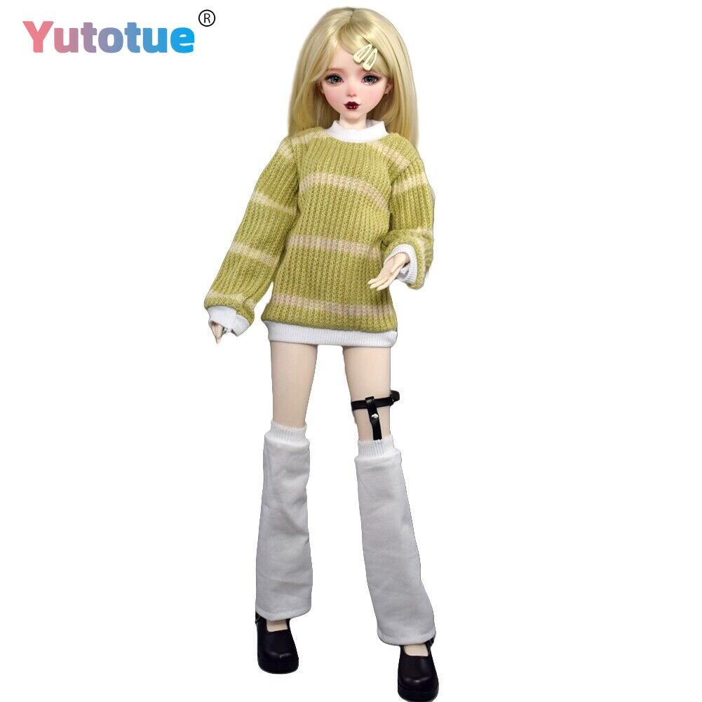Yutotue 1/3 BJD Doll Blue Eyes Blonde Wigs Removable Outfits Set 56cm Doll Toy