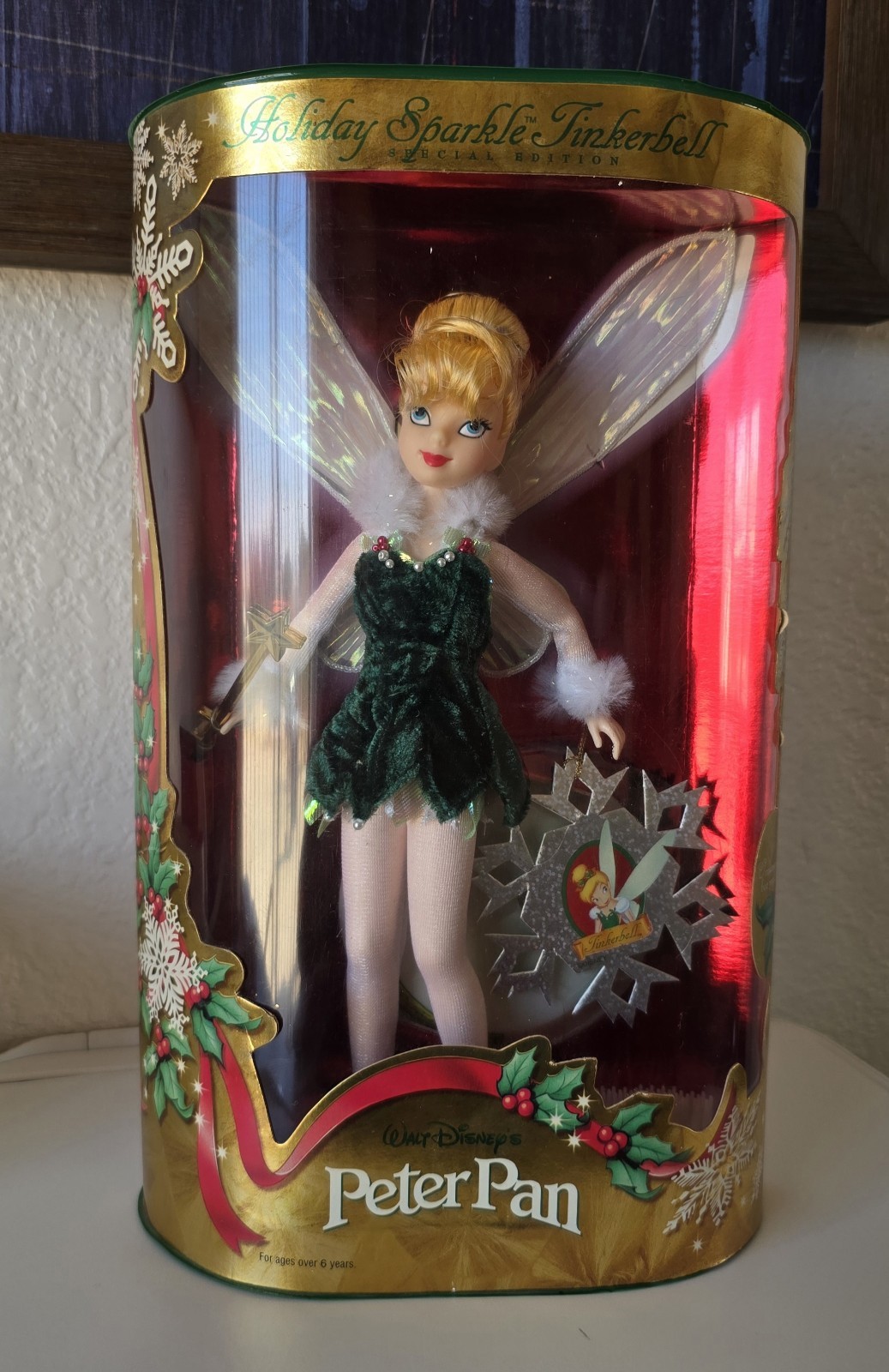 1999 Disney Holiday Sparkle Peter Pan Tinkerbell Doll