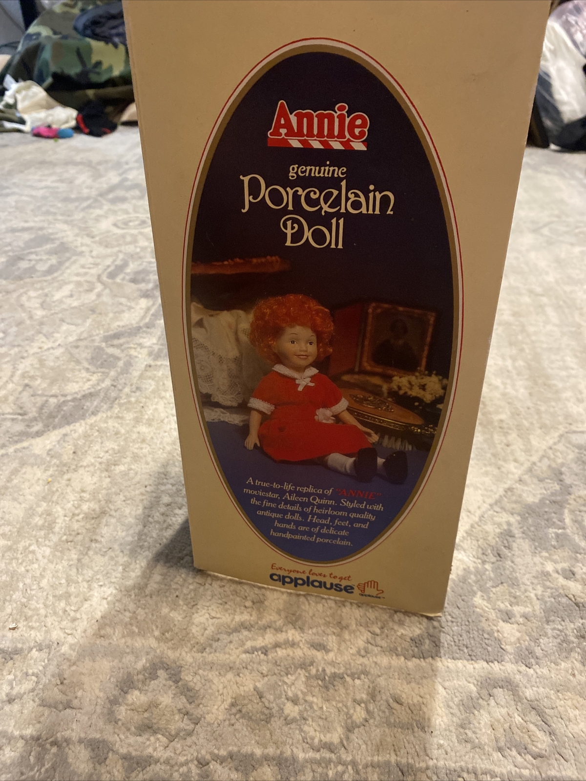 Vintage Genuine 1982 Little Orphan Annie Porcelain Doll In Original Box