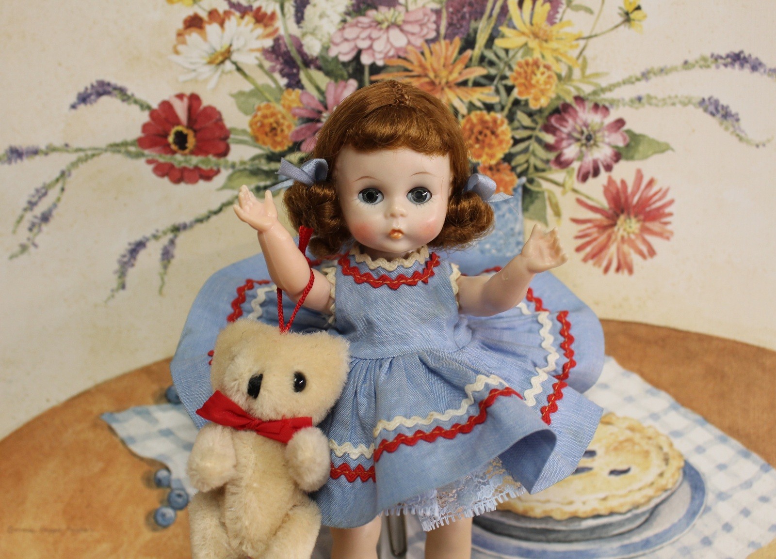 Madame Alexander Kins vintage 1956 Doll w/ Pet Bear Cutie
