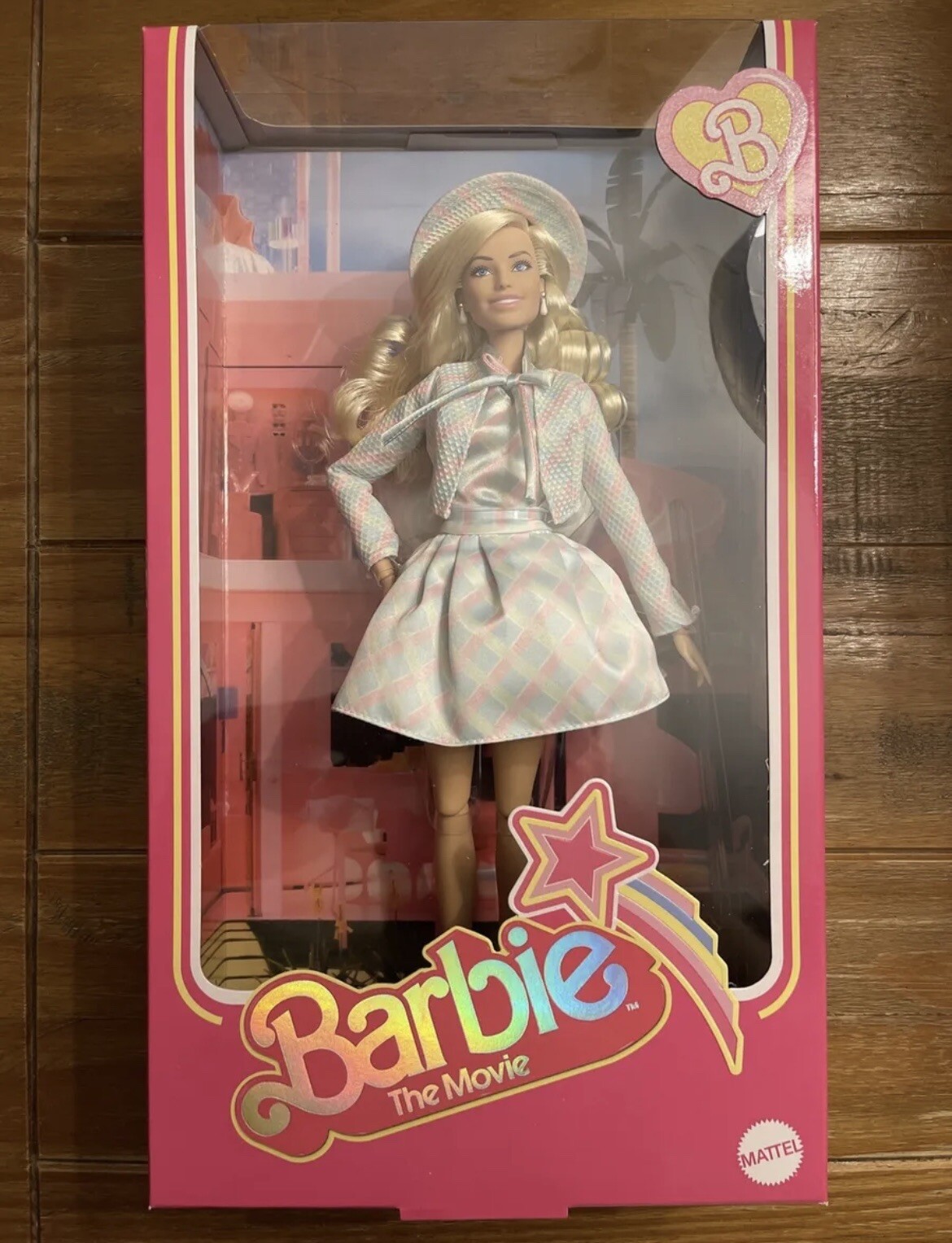 Barbie The Movie Collectible Doll In Plaid Matching Set as Margot Robbie NIB NEW
