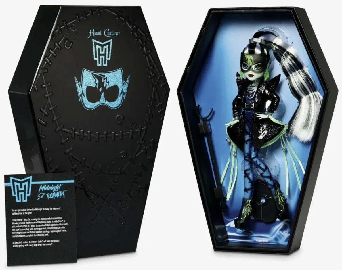 MONSTER HIGH HAUNT COUTURE MIDNIGHT RUNWAY FRANKIE STEIN DOLL~SEALED IN SHIPPER