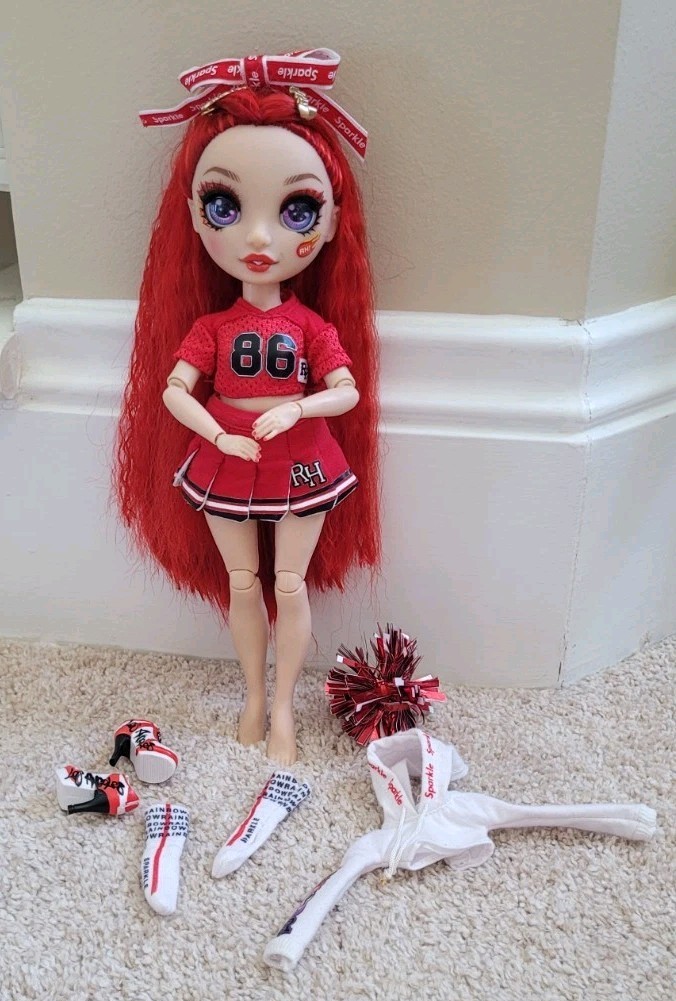 Rainbow High Doll Cheerleader Ruby Anderson 2021 Cheer Beautiful NM