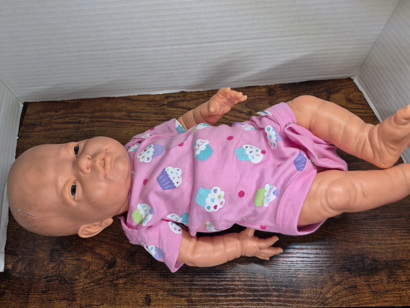 Realistic Weighs 2 Lbs. Newborn Baby Girl Doll Well Loved Blue Eyes 17 In. Long