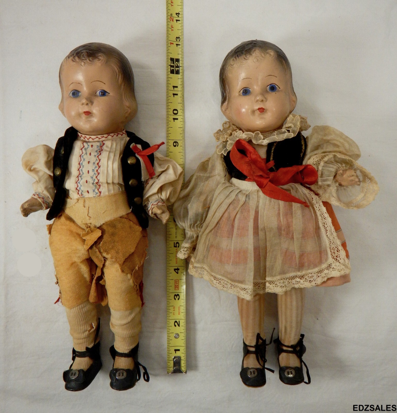 2 Vintage Dolls – Boy Girl Doll Set