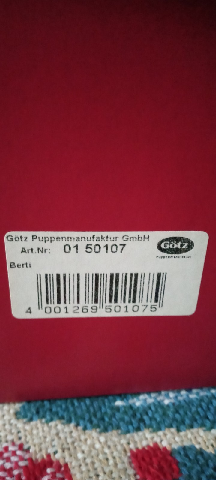 Renowned Gotz Artist Susi Eimer Designed Boy Doll “Berti” 16 Inch Tall 2001