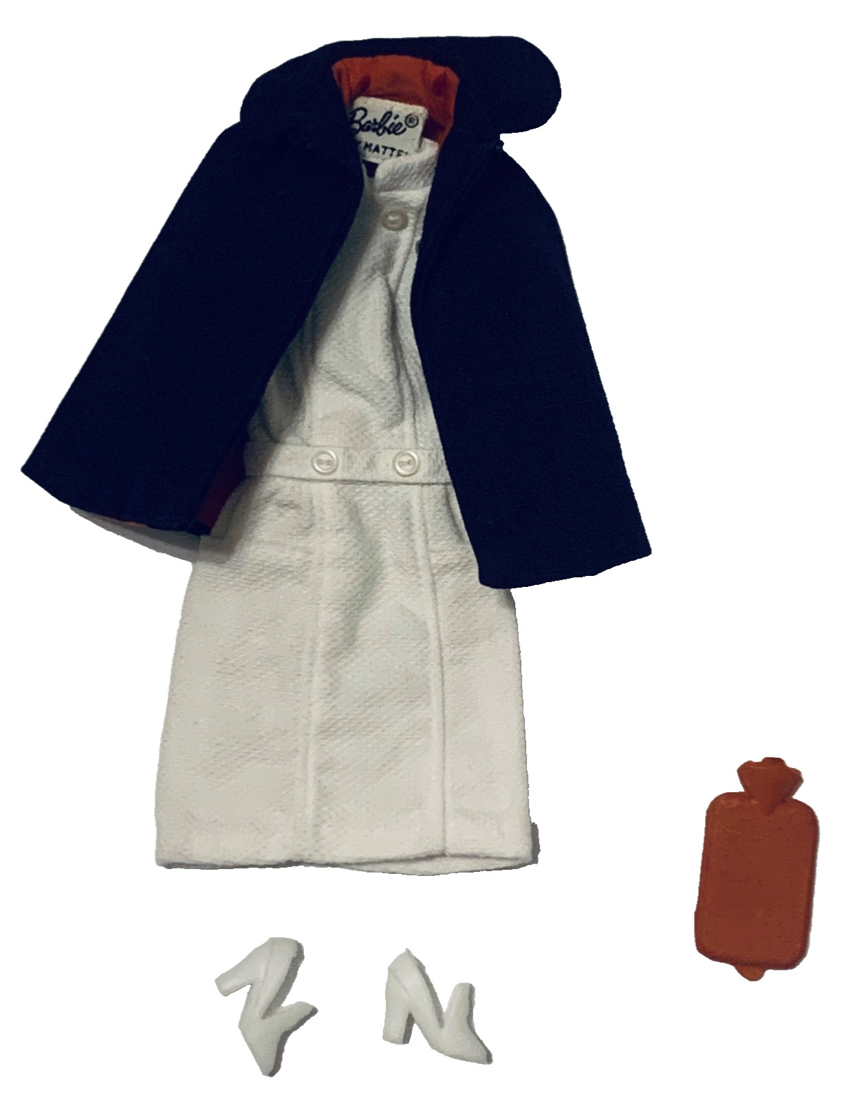 Vintage Barbie Doll Fashion “Registered Nurse” #991 Julia Dress Cape Shoes,…