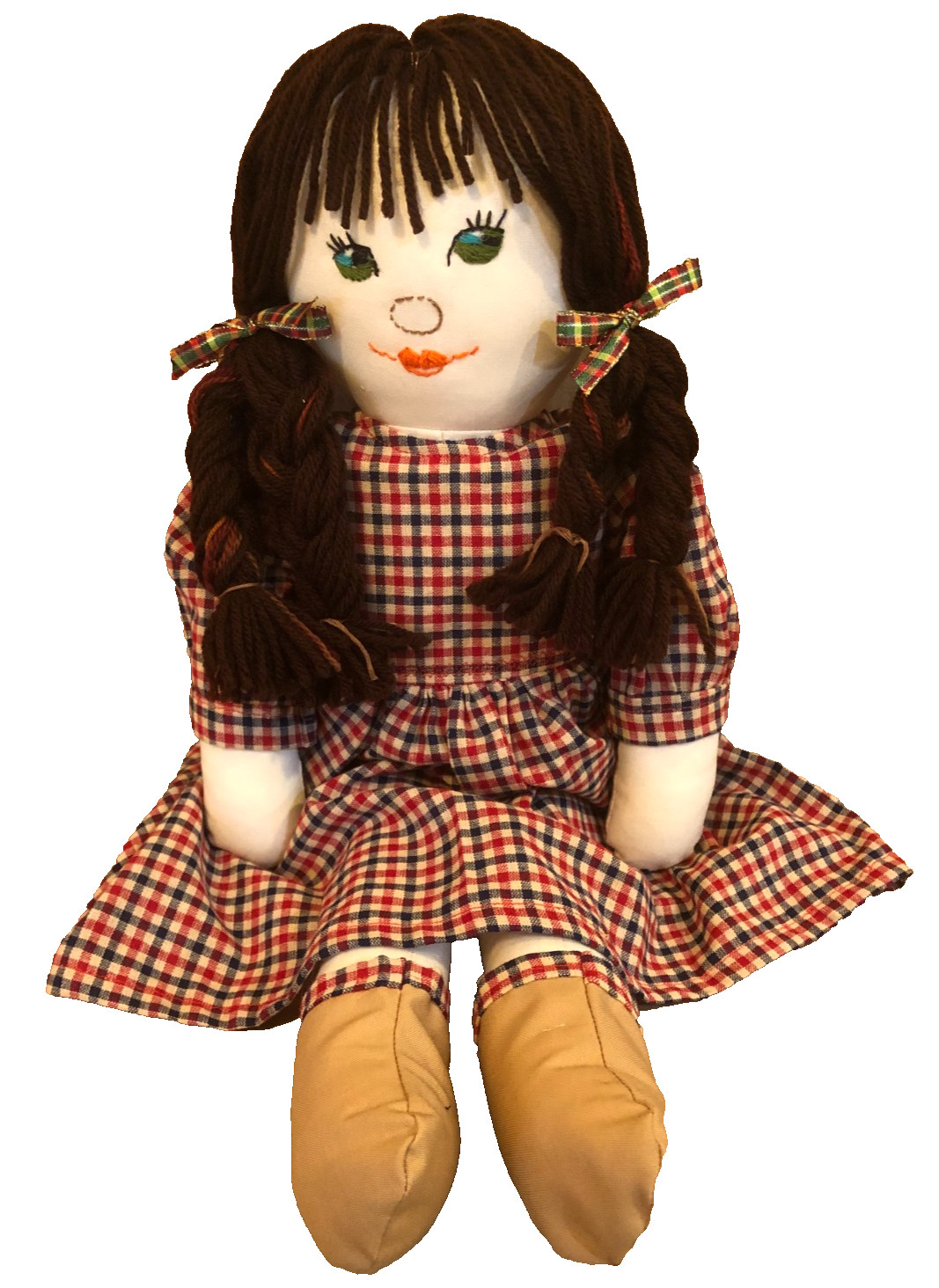 New Handmade 18 Inch Cloth Rag Doll – One of a Kind Doll