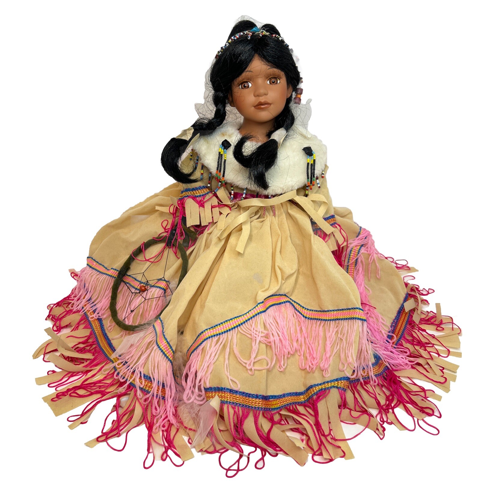 Goldenvale Collection Native American Indian Porcelain 12″ Doll # 1-2000 (G1)