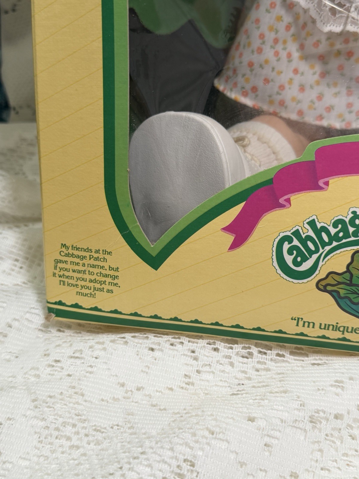 1985 SEALED BOX Cabbage Patch Kid Dark Brown Single Ponytail Brown Eyes FM1