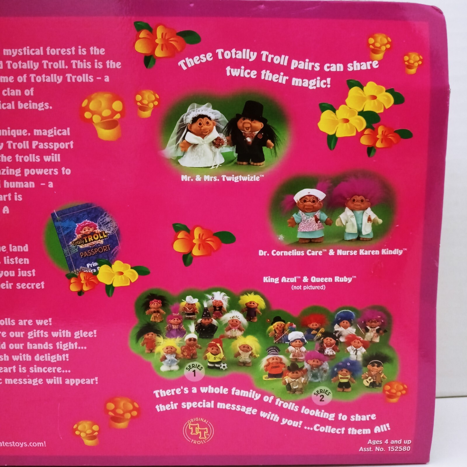 Totally Troll King Azul & Queen Ruby 2001 New in Package Vintage NOS Playmates