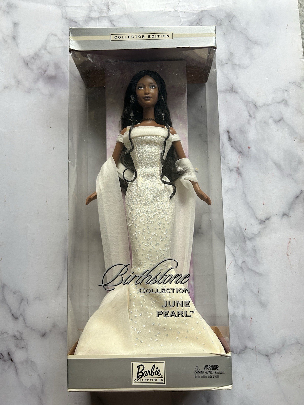 Vintage Mattel 2002 Birthstone Collection June Pearl Barbie Doll