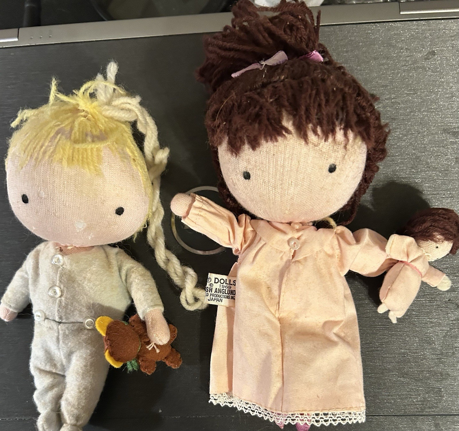 1969 Pocket Dolls Sleepy Time Boy And Girl
