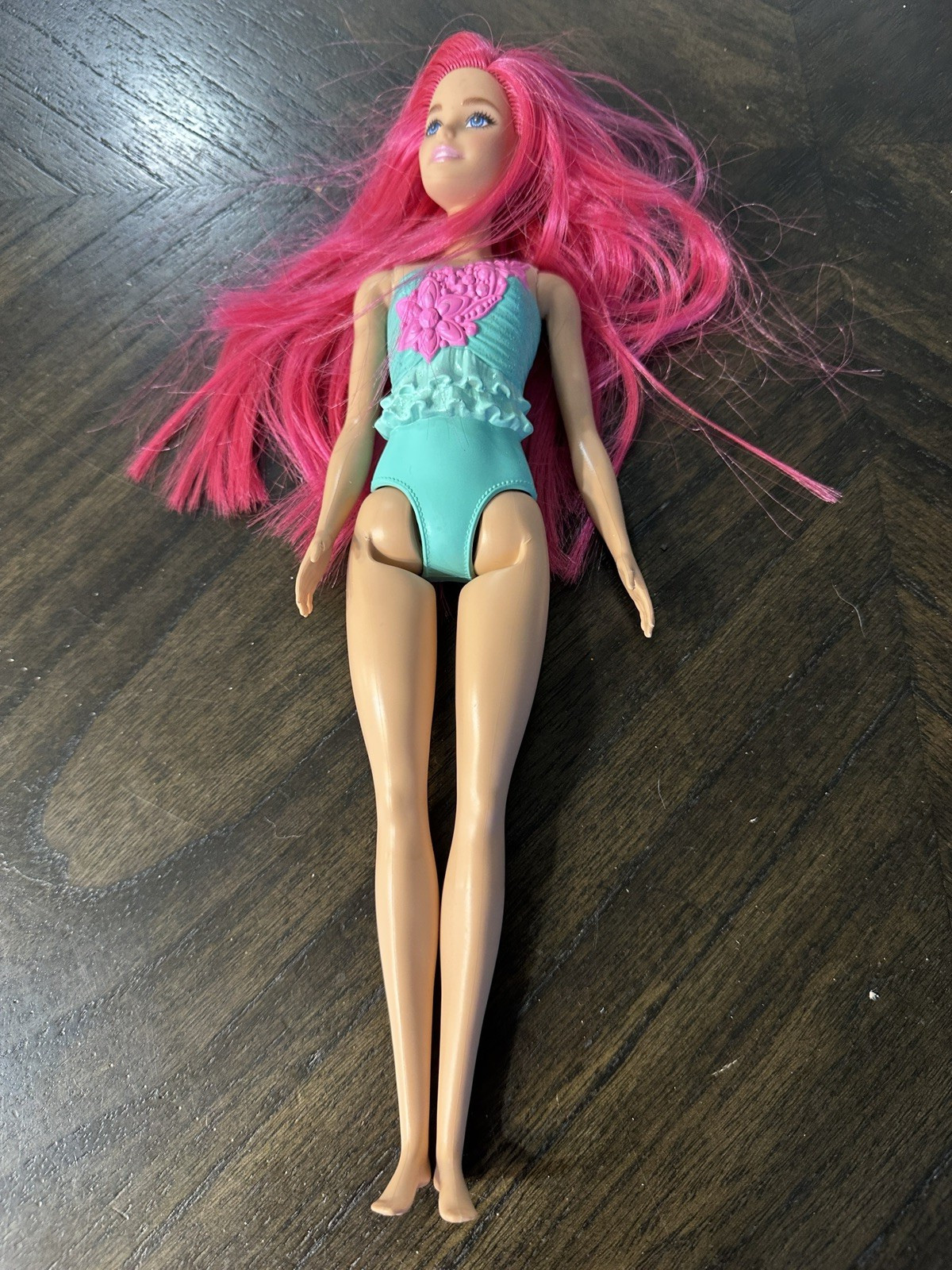 Barbie Doll Swimsuit and Pink Hair 2021- 12″