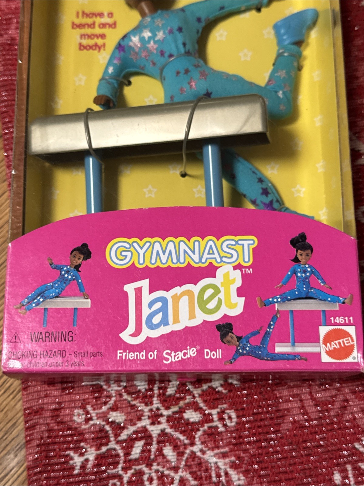 Vintage Barbie ~ Gymnast Janet ~ Stacie Friend doll Mattel 14612 NRFB (N15)