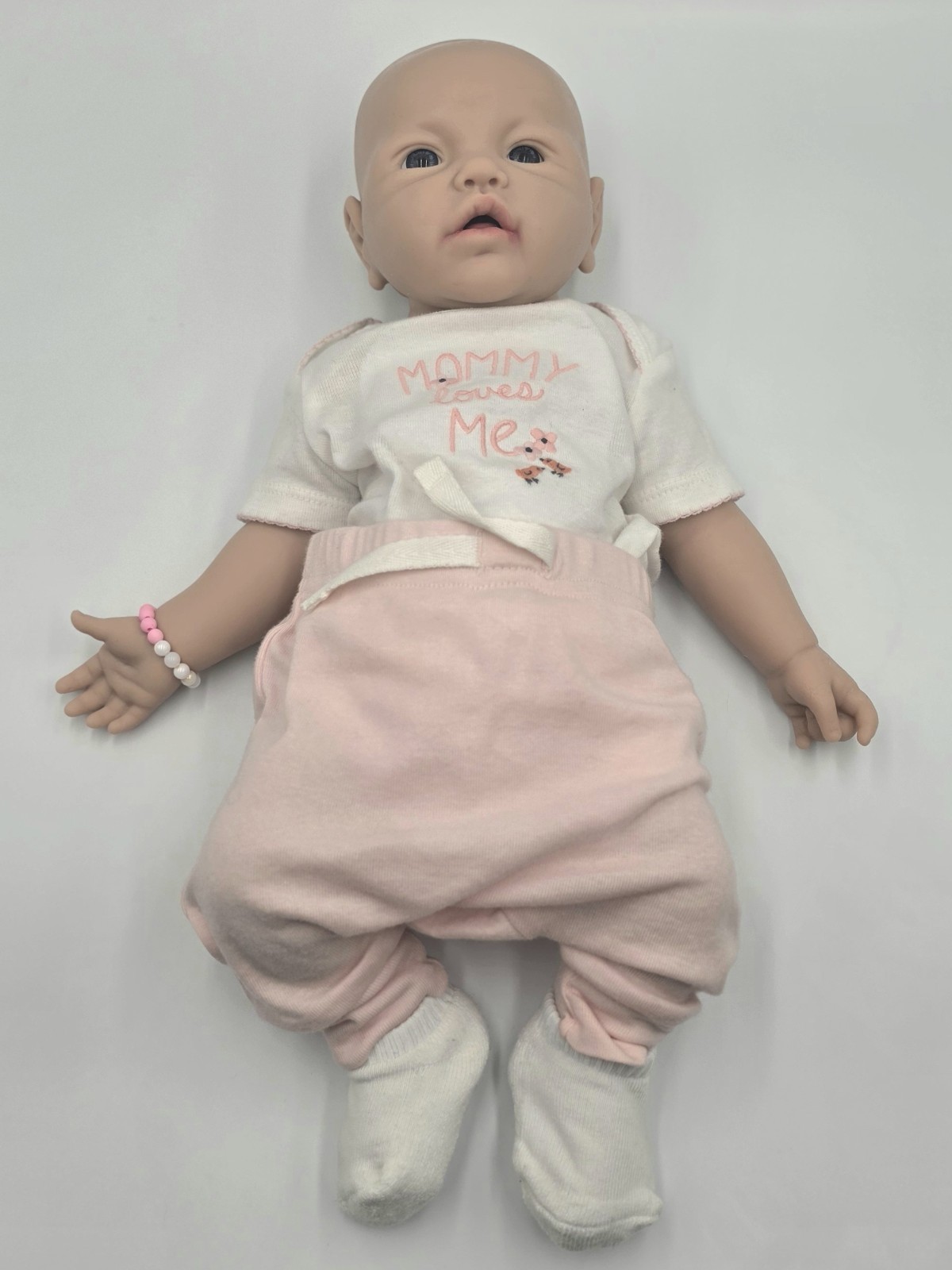 16″ Full Body Silicone Baby Girl Doll 6 lb Blue Eyes Reborn Style Realistic