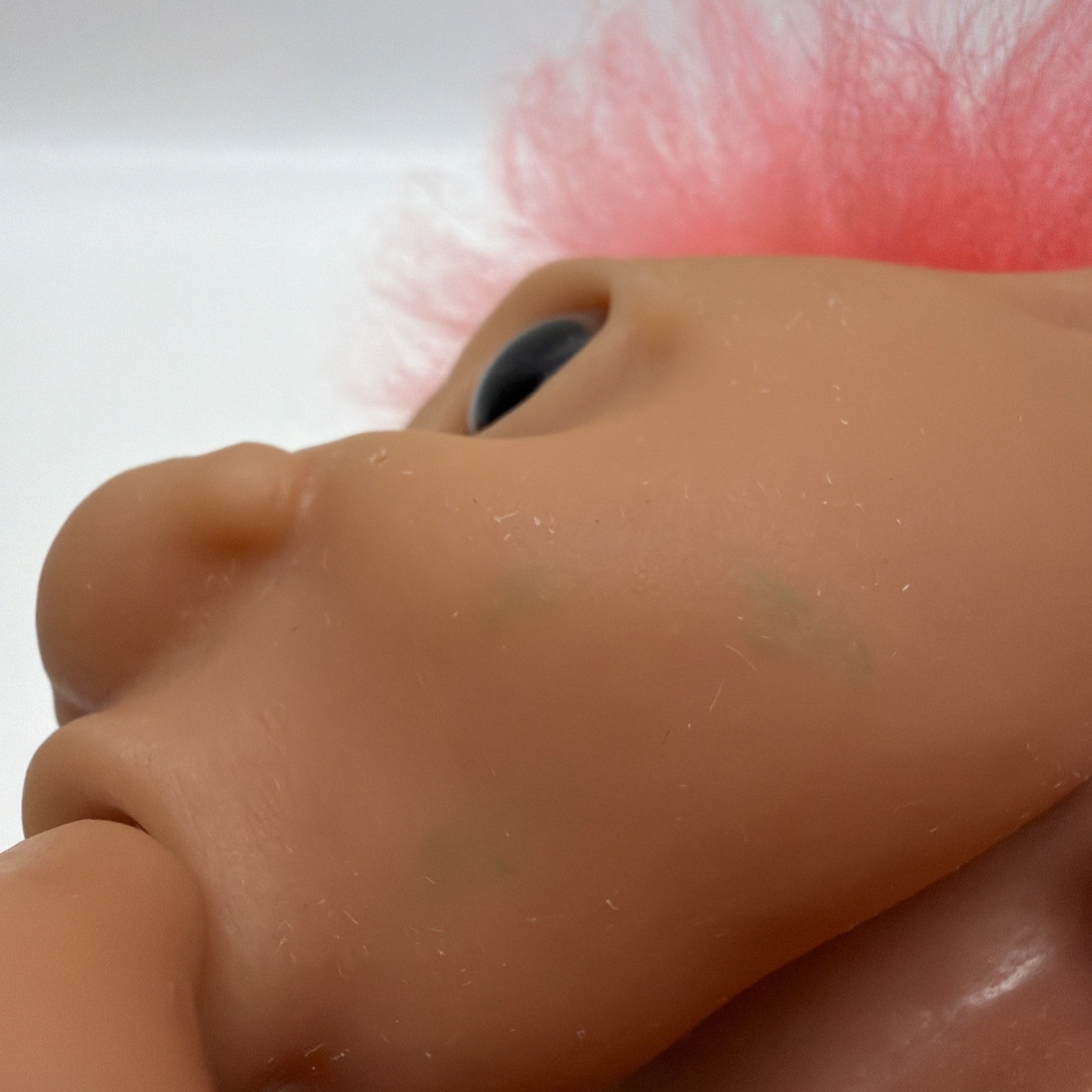 Vintage 1977 Thomas Dam Denmark Thumb Sucking Troll Doll 9” Pink Hair
