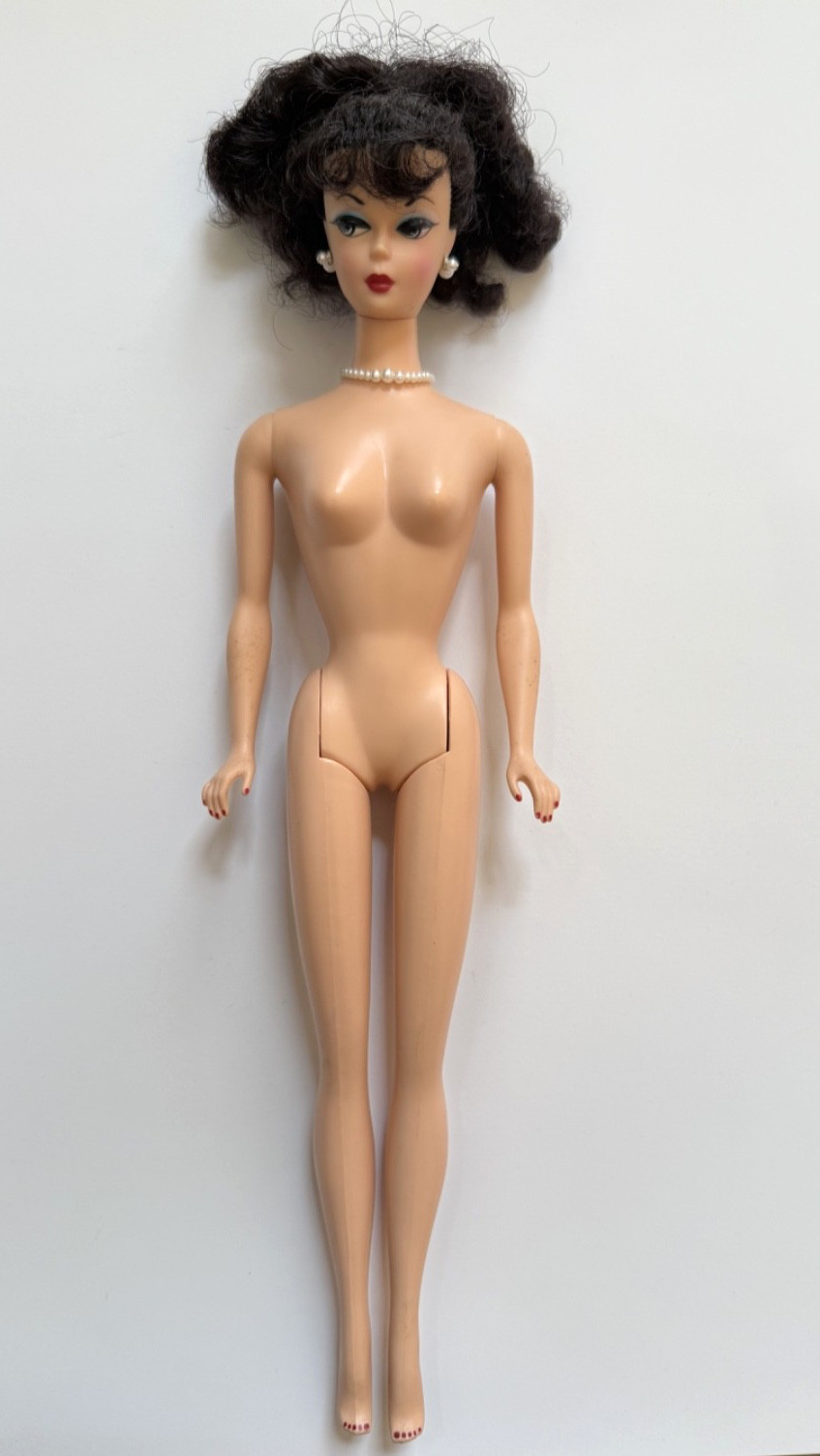 Vintage Barbie 2003 REPRODUCTION Gay Parisienne Brunette Ponytail Nude DOLL ONLY