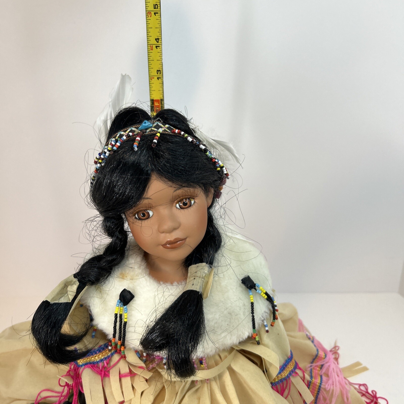 Goldenvale Collection Native American Indian Porcelain 12″ Doll # 1-2000 (G1)