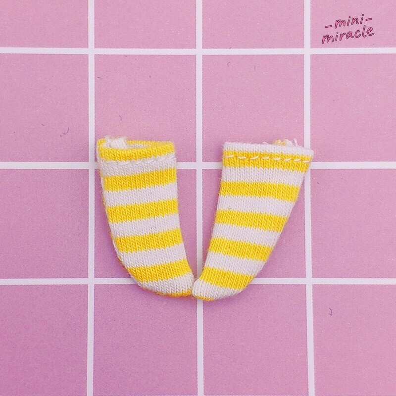 Accessories – Patterned Striped Socks for 1:12 Scale Doll OB11 Clothing Decorate