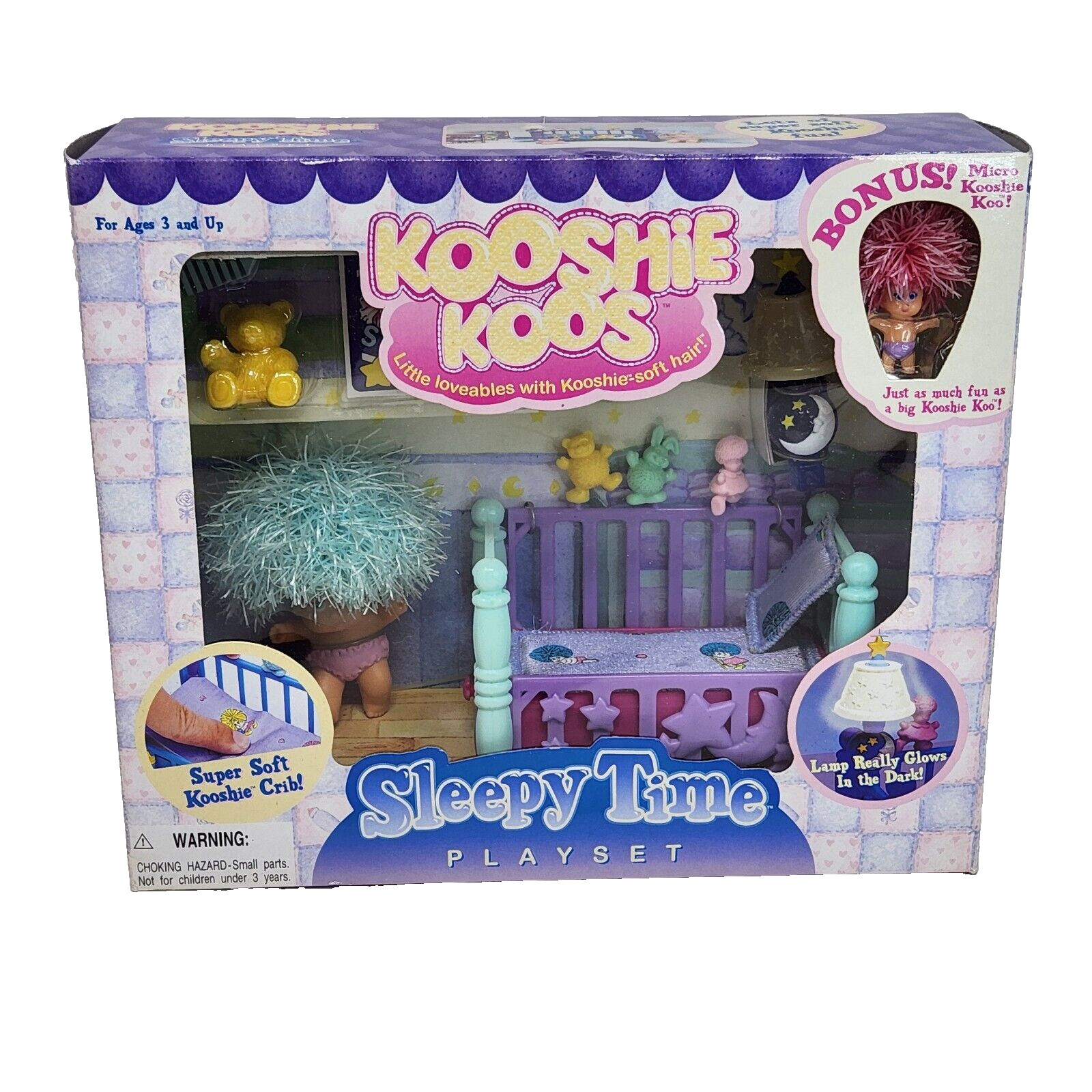 VINTAGE 1998 ODDZON KOOSHIE KOOS SLEEPY TIME PLAYSET TOY NEW IN ORIGINAL BOX