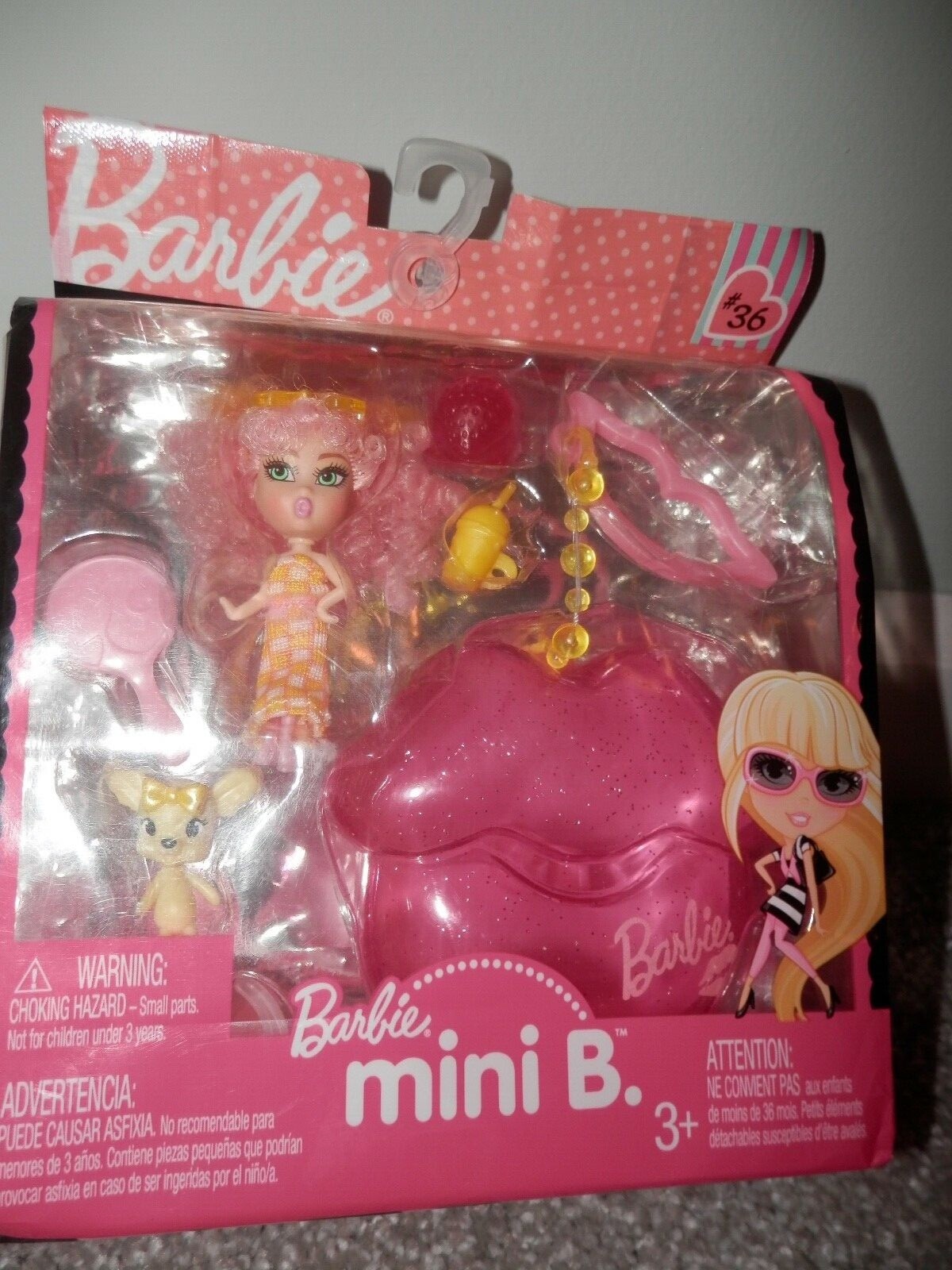 Barbie Mini B. Lips Purse #36 Dolls New in package age 3 -up 2009 collectible