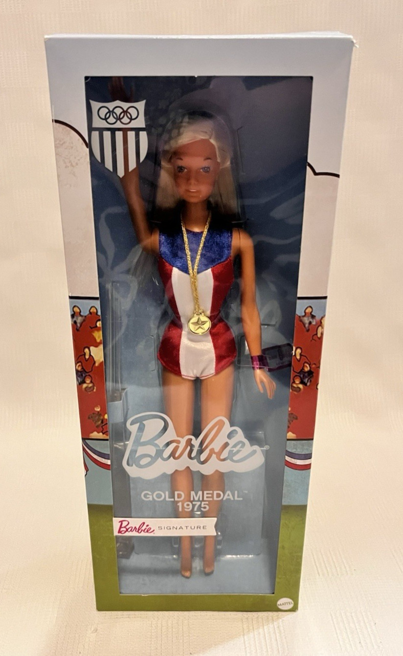 Mattel Barbie Signature 1975 Gold Medal Reproduction Doll New In Box 2019
