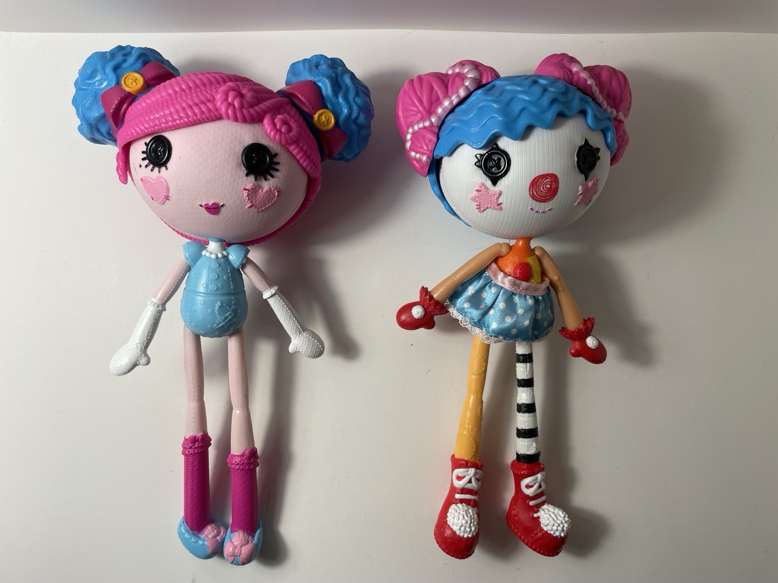 Rare 2013 lot of 2 MGA Lalaloopsy Clown Dolls Workshop Doll Complete Mix & Match