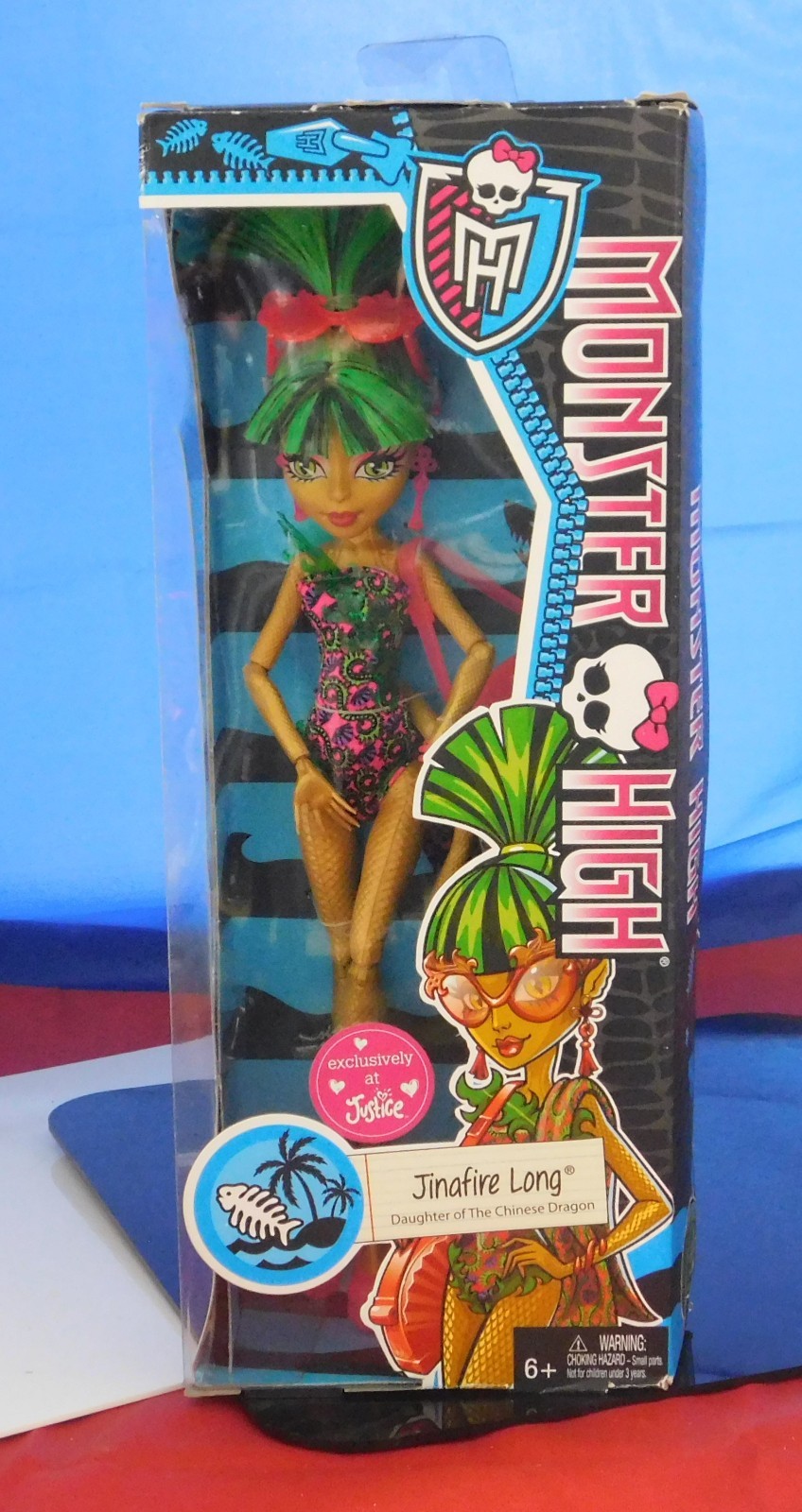 2014 Monster High SWIM CLASS Jinafire Long CBX56 NIB