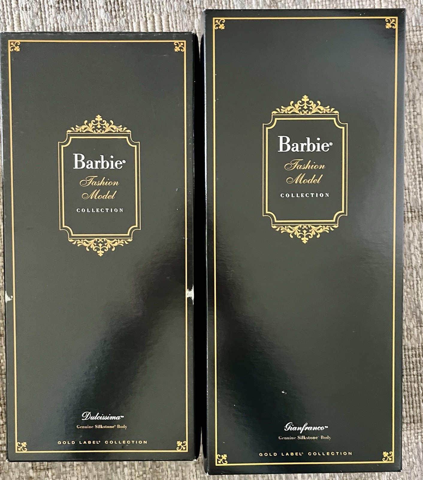 DULCISSIMA AND GIANFRANCO SILKSTONE BARBIES 2013 GOLD LABEL