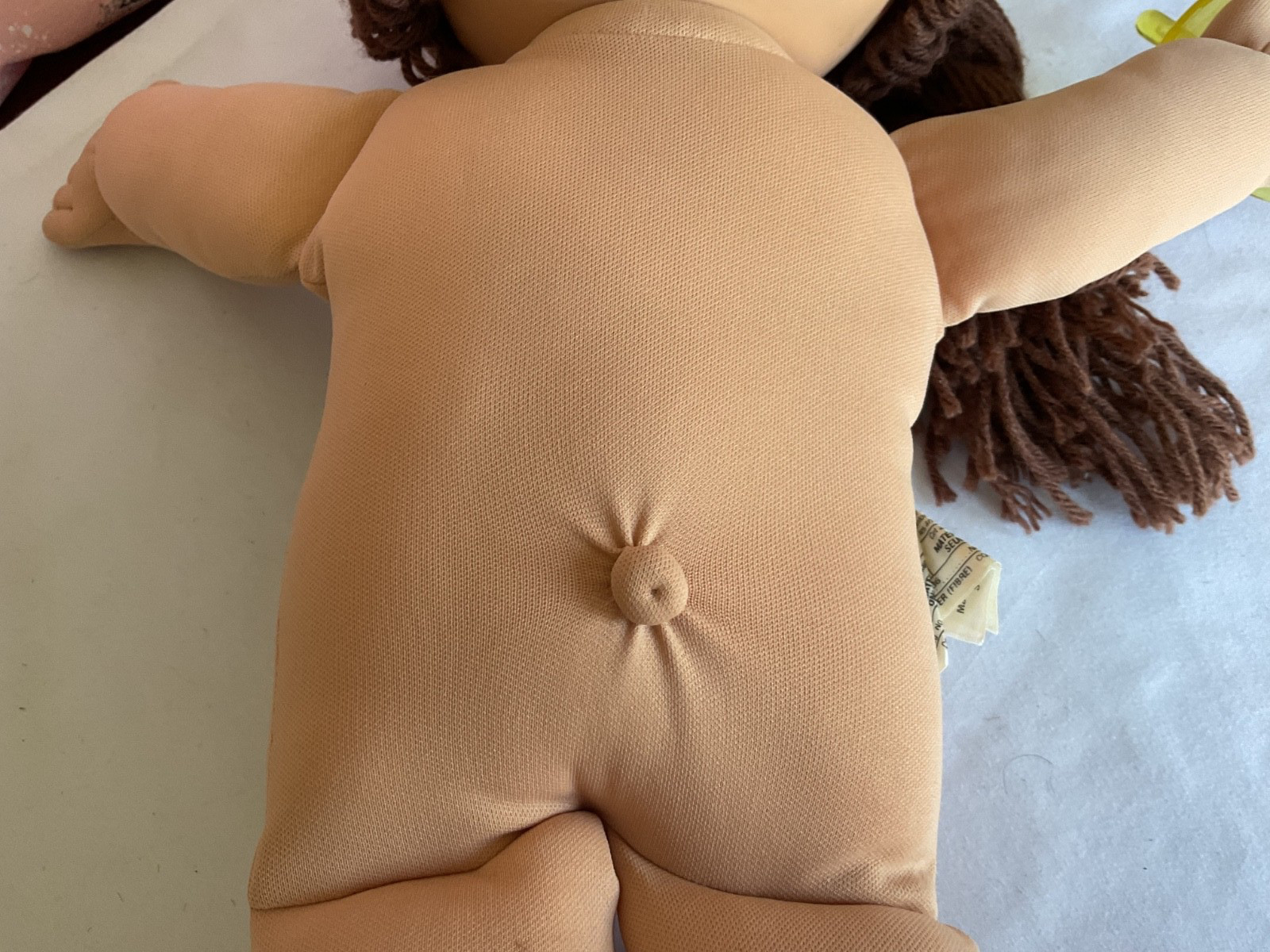 Cabbage Patch Kids Doll, Brown braided ponytails , dimples with pacifier