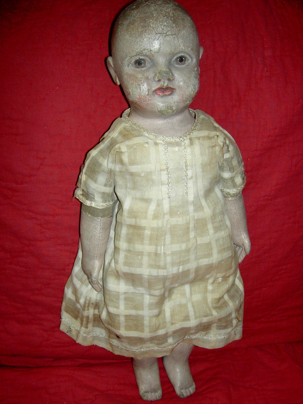 RARE antique Philadelphia Baby cloth doll by JB Sheppard & Co & orig. 1900 photo
