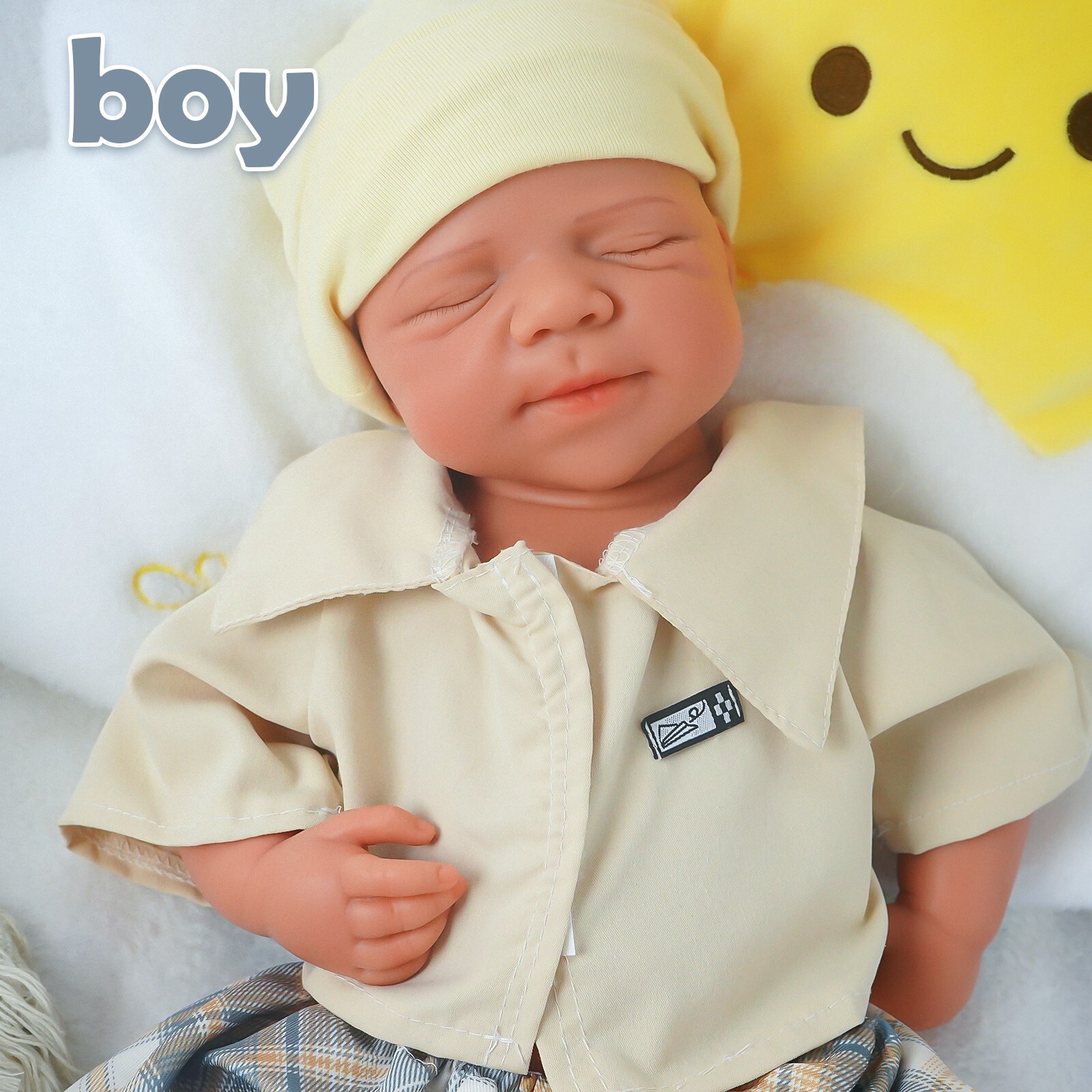 19.68” solid silicone doll silicone reborn doll silicone boy doll toys gifts