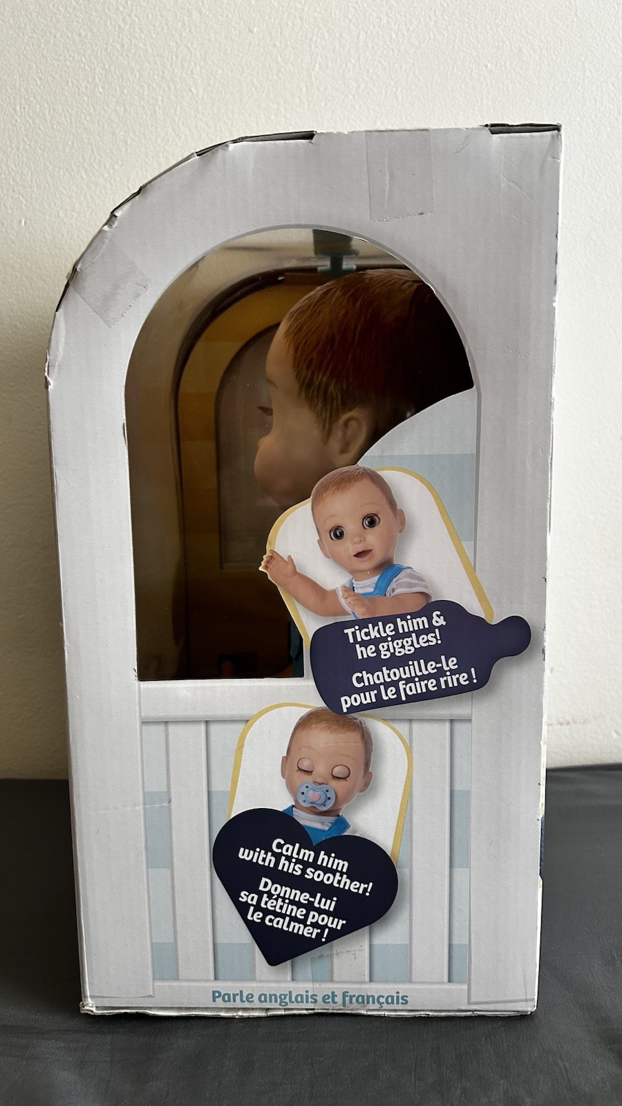 Luvabeau Love Comes to Life Interactive Baby Boy Doll w/ Bottle Pacifier
