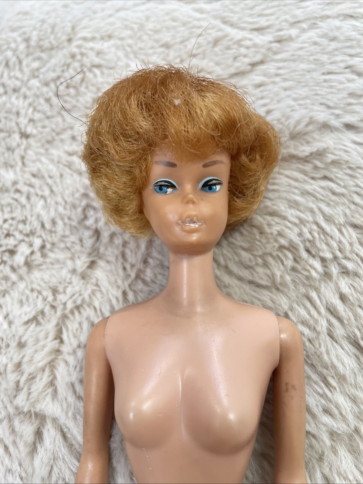 HTF ORIGINAL White Ginger Bubble Cut Barbie With Beehive Bubble! Unique