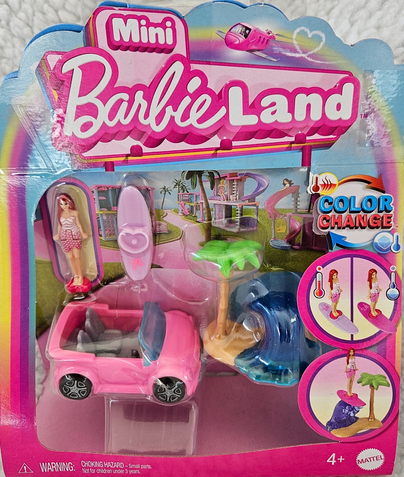 Barbie – Mini Barbie Land Playset. Color Change Beach Day. Brand new