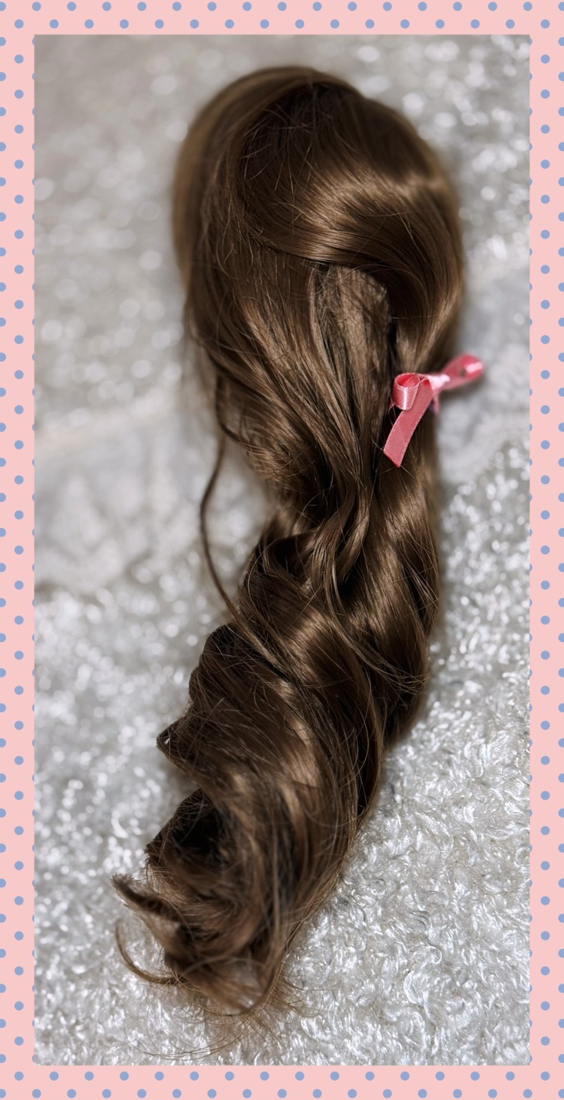 1/3 BJD Balljointed Smart Doll Super Dollfie Dream SD DD Long Brown Curl Wig 8/9
