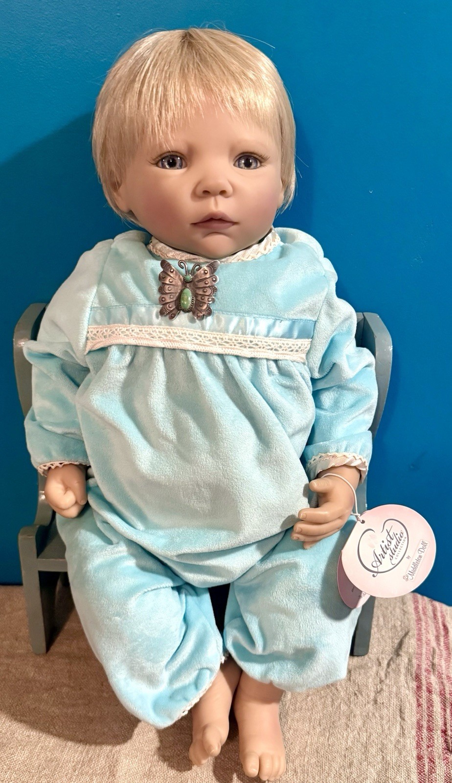 BOXED “AQUAMARINE” Middleton Doll/ Birthstone Baby Michelle Fagan COA/EUC