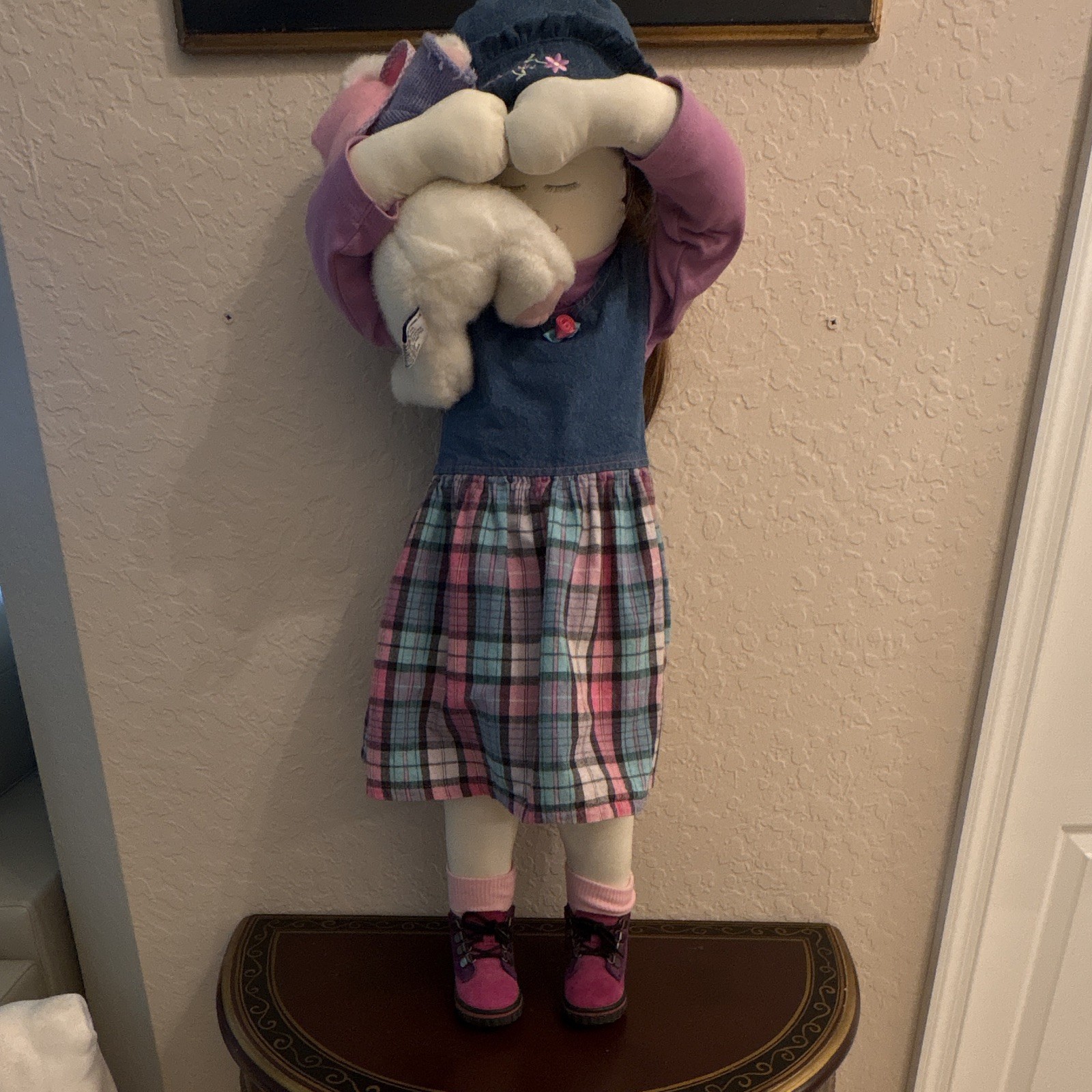 Life size Handmade Playful Plush Girl Child Time Out Corner Doll Shy Hide Seek