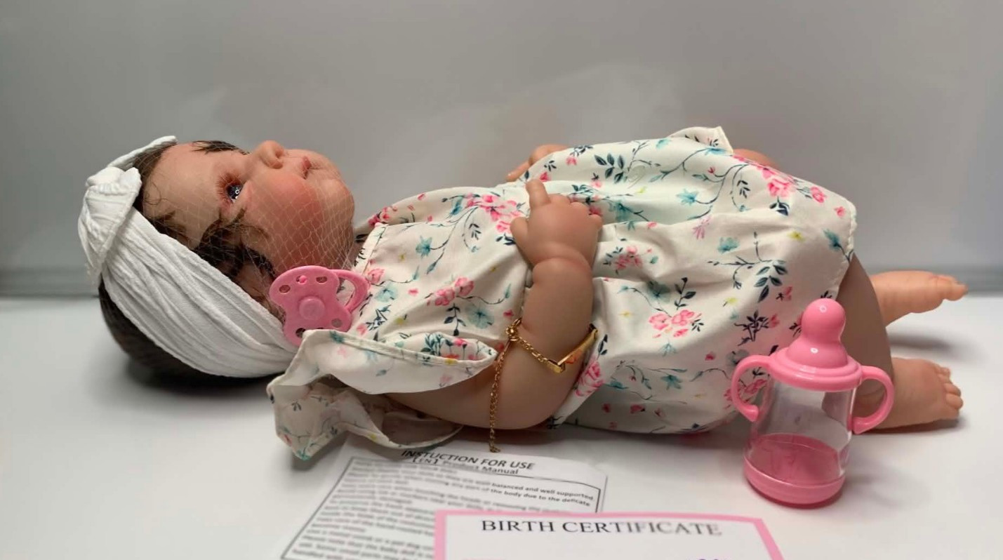 BZDOLL Realistic Soft Silicone Reborn Baby Doll girl 17″ new