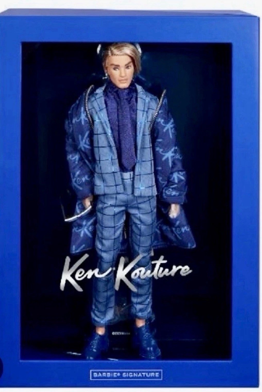 Mattel Barbie Signature Ken Kouture Doll 12in Blue Suit Puffer Coat HRM23