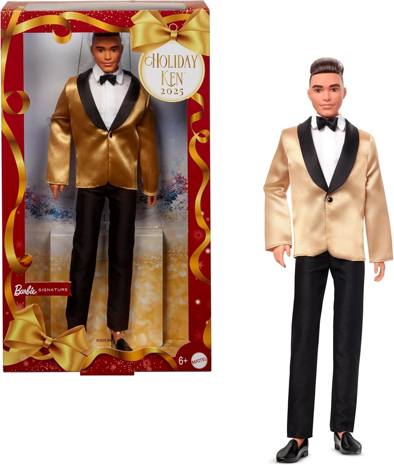 Barbie Signature 2025 Holiday Light Brown Hair Ken Collectible Fashion Doll