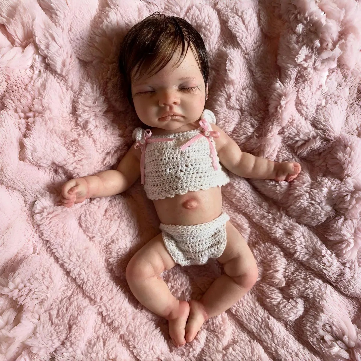 25cm Handmade Cute Reborn Baby Dolls Girl Full Body Soft Silicone Xmas Gift