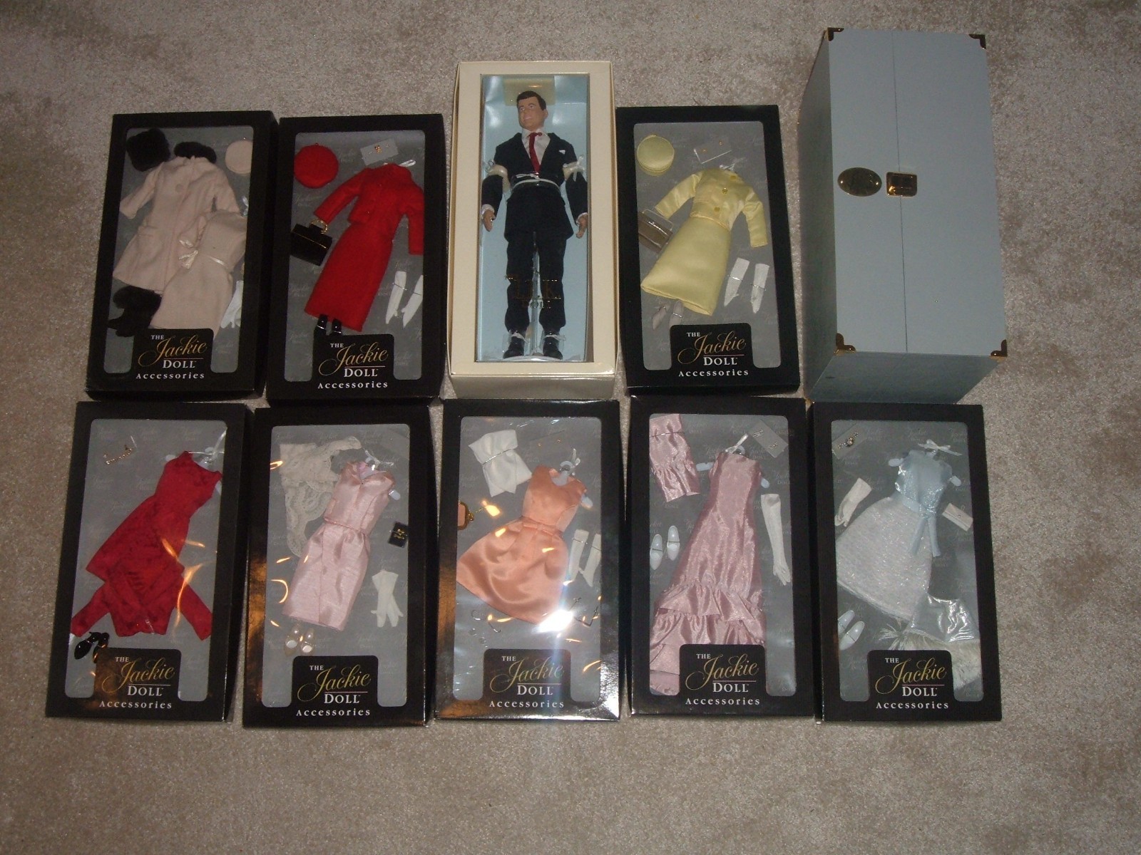 Franklin Mint John F Kennedy Doll with Wardrobe, 8 Outfits
