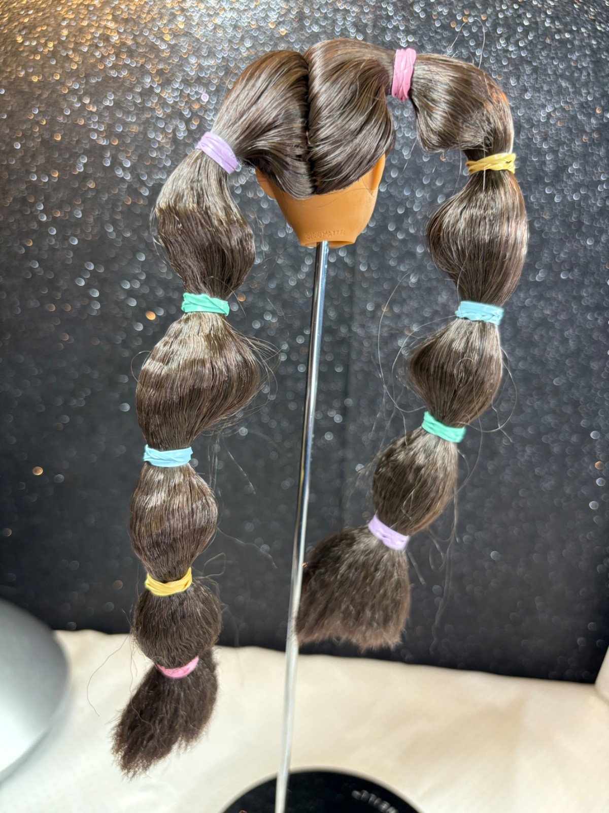 New Barbie Extra Mixed Ethnicity Doll head long hair pig tails GXF10 OOB
